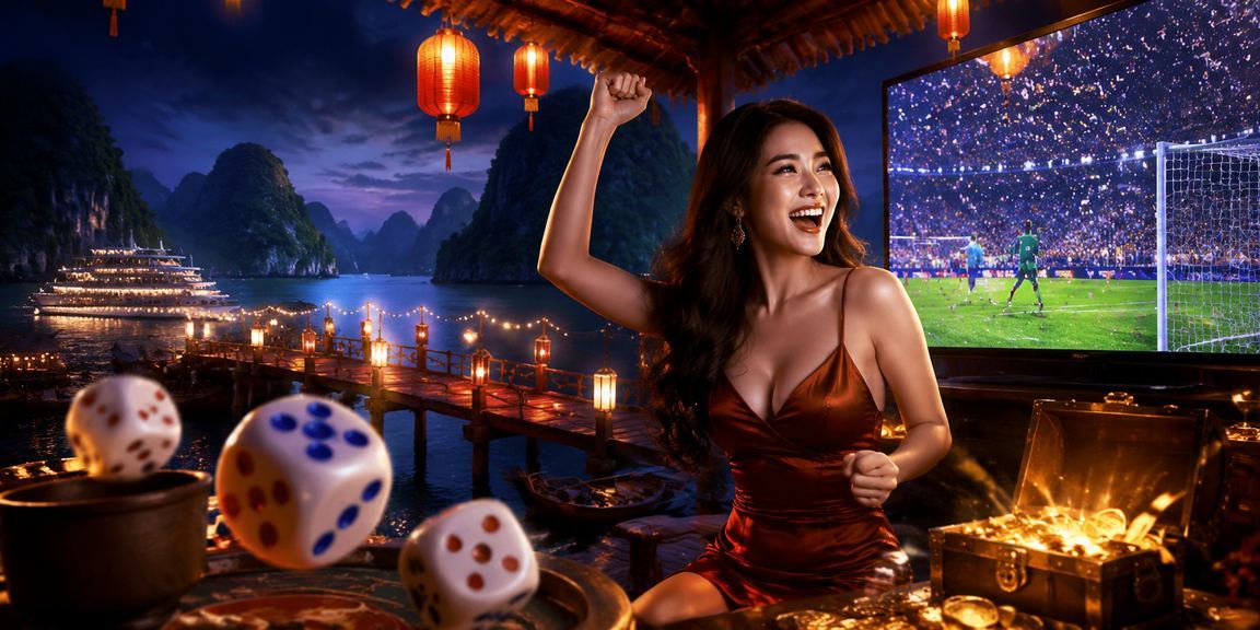 Cảnh đêm Hạ Long vịnh sáng rực khi người chơi thắng lớn tài xỉu