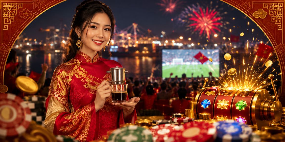 Người chơi Hải Phòng thử slot game tại quán cà phê buổi sáng với cốc cà phê đen