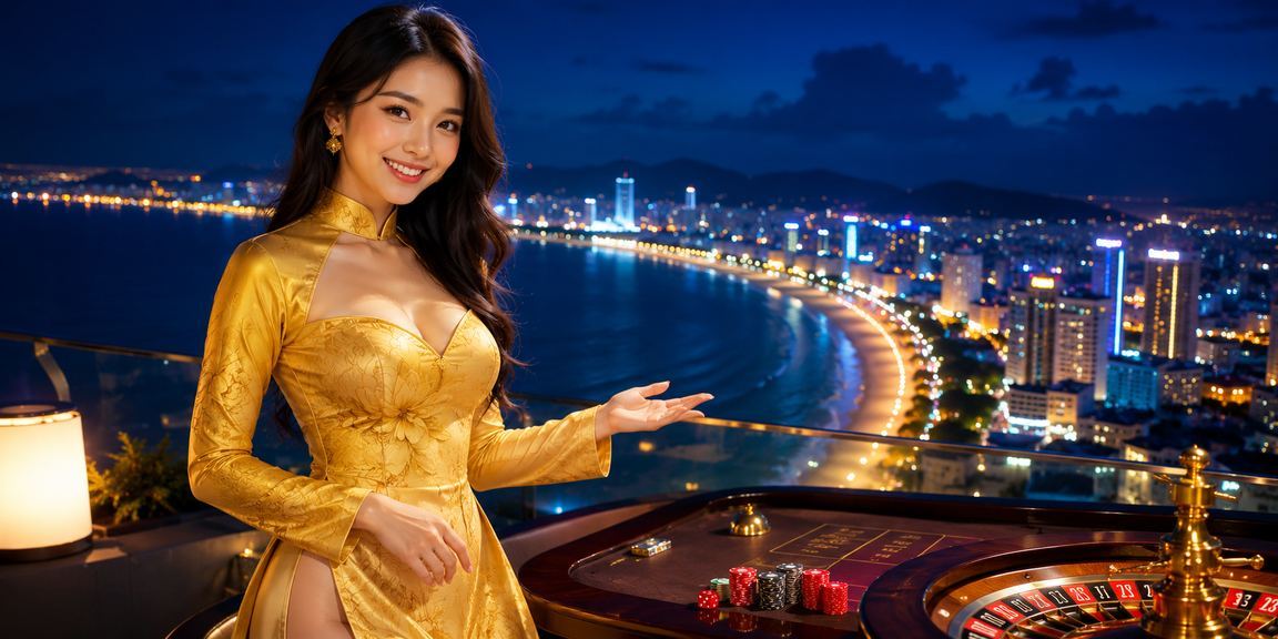 Người dùng tại Quy Nhơn mặc áo dài truy cập ứng dụng casino và xem kèo trận đấu trên điện thoại